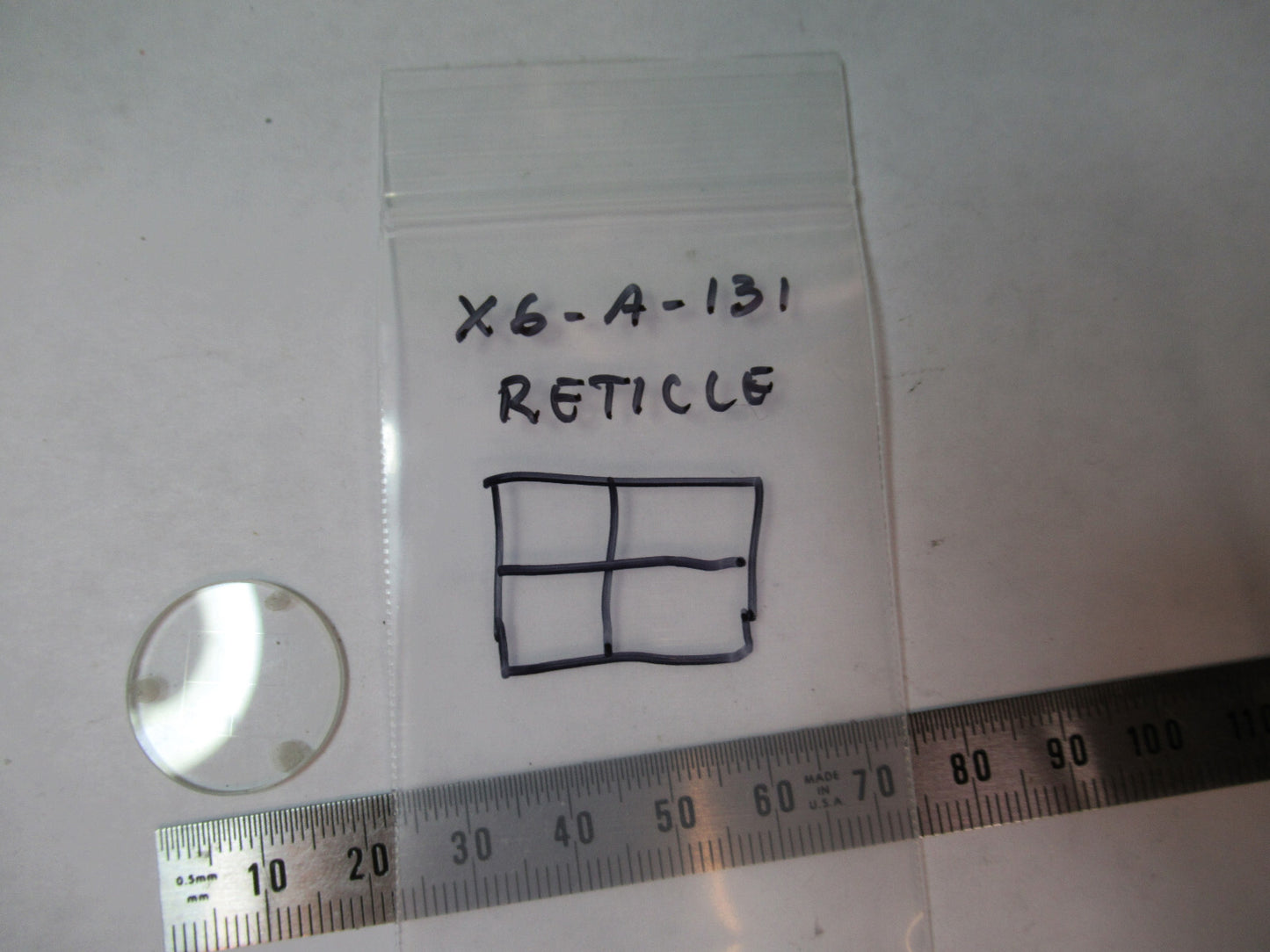 reticle optics  MICROSCOPE PART OPTICS AS PICTURED X6-A-131