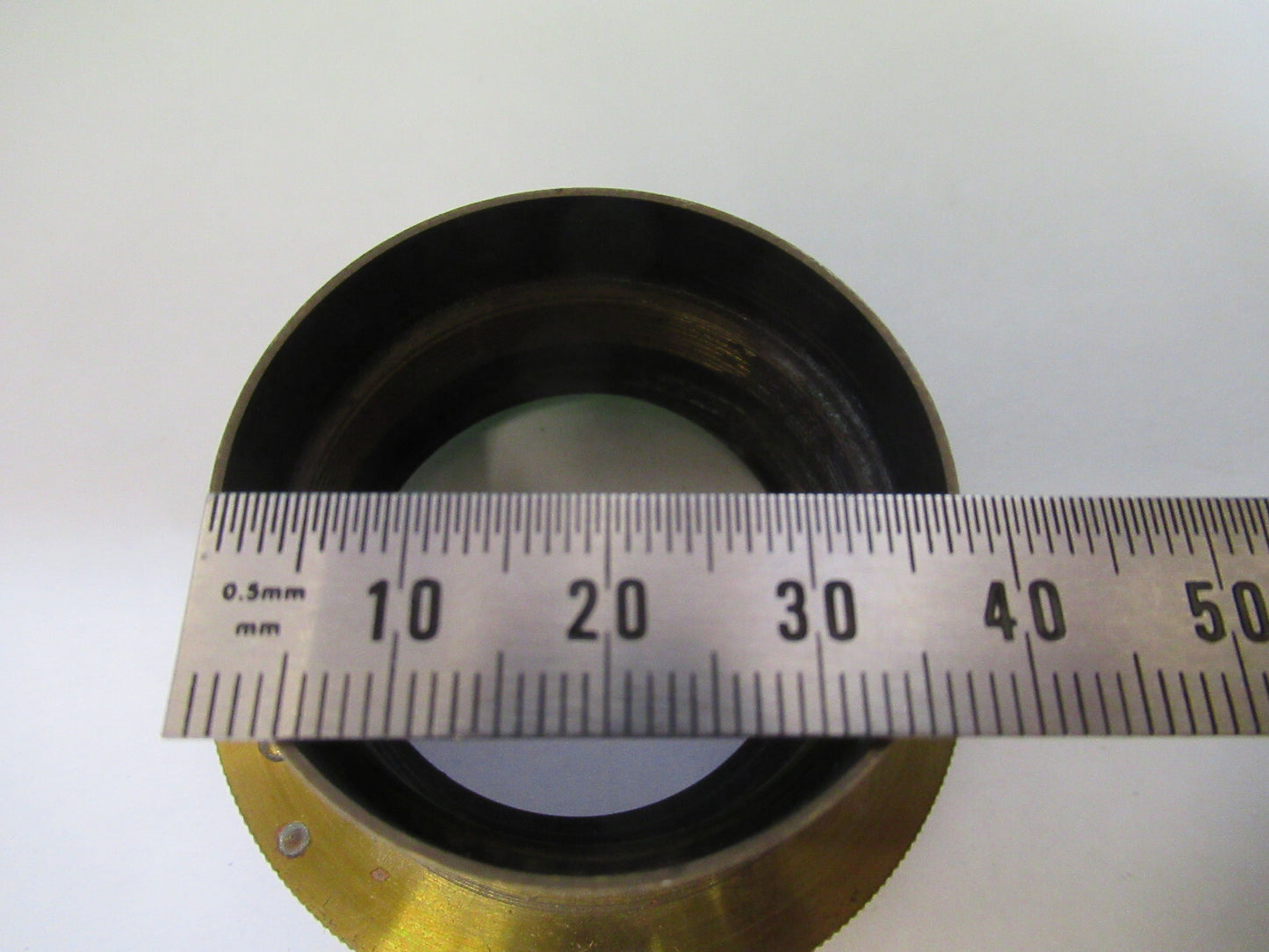 Antique Brass Fixture Condenser Rare England Microscope Part