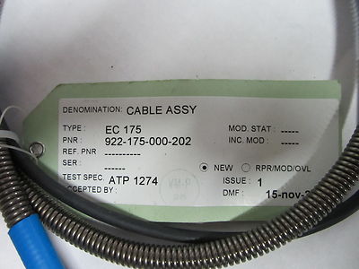 VIBRO-METER CABLE ACCELEROMETER SWISS MADE 922-175-000-202 VIBRATION SENSOR X8
