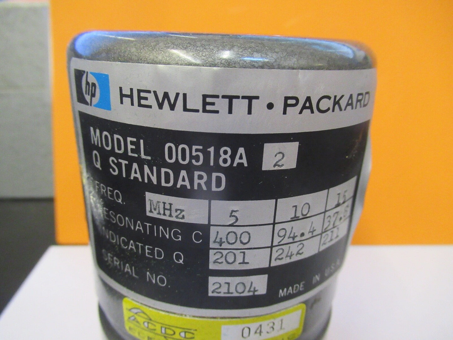 HP HEWLETT PACKARD Q FACTOR STANDARD CALIBRATOR ELECTRIC AS PICTURED &15-FT-X12