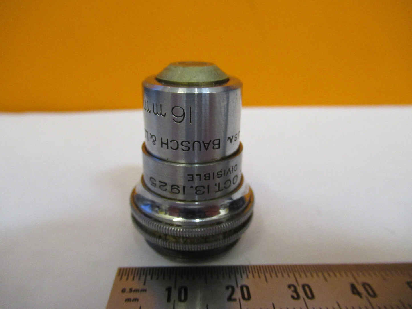 ANTIQUE BAUSCH LOMB 10X 16mm LENS OBJECTIVE MICROSCOPE PART AS PICTURED 47-FD-09