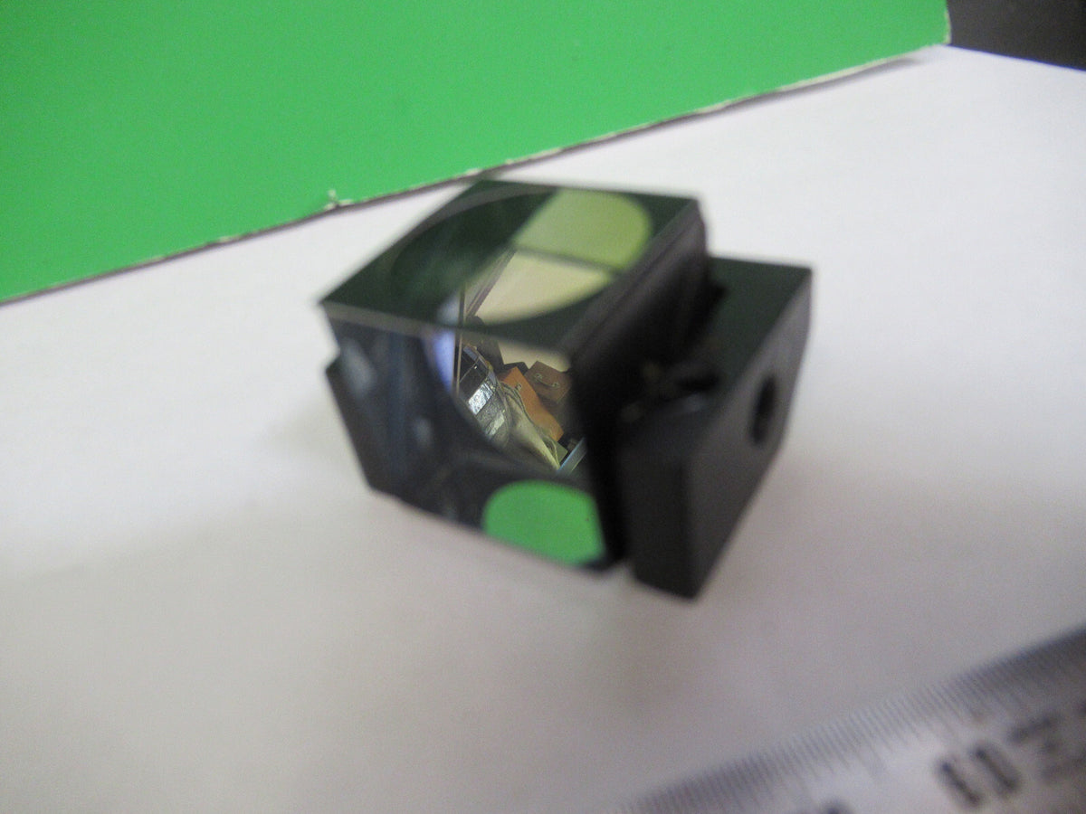 BAUSCH LOMB GLASS BEAM SPLITTER POLARIZED MICROSCOPE PART AS PICTURED &G2-A-131