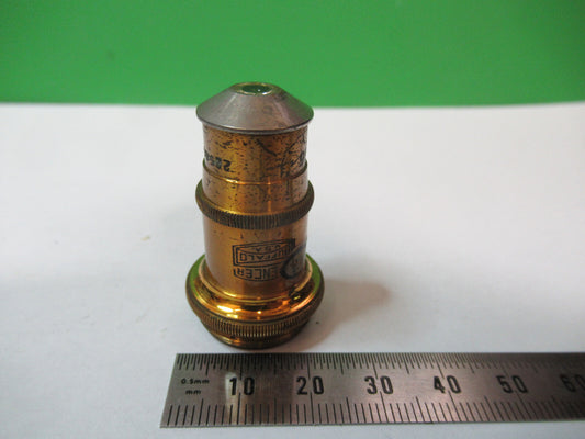 Antique Brass Spencer Lens Co. 44X Lens Objective Microscope Part