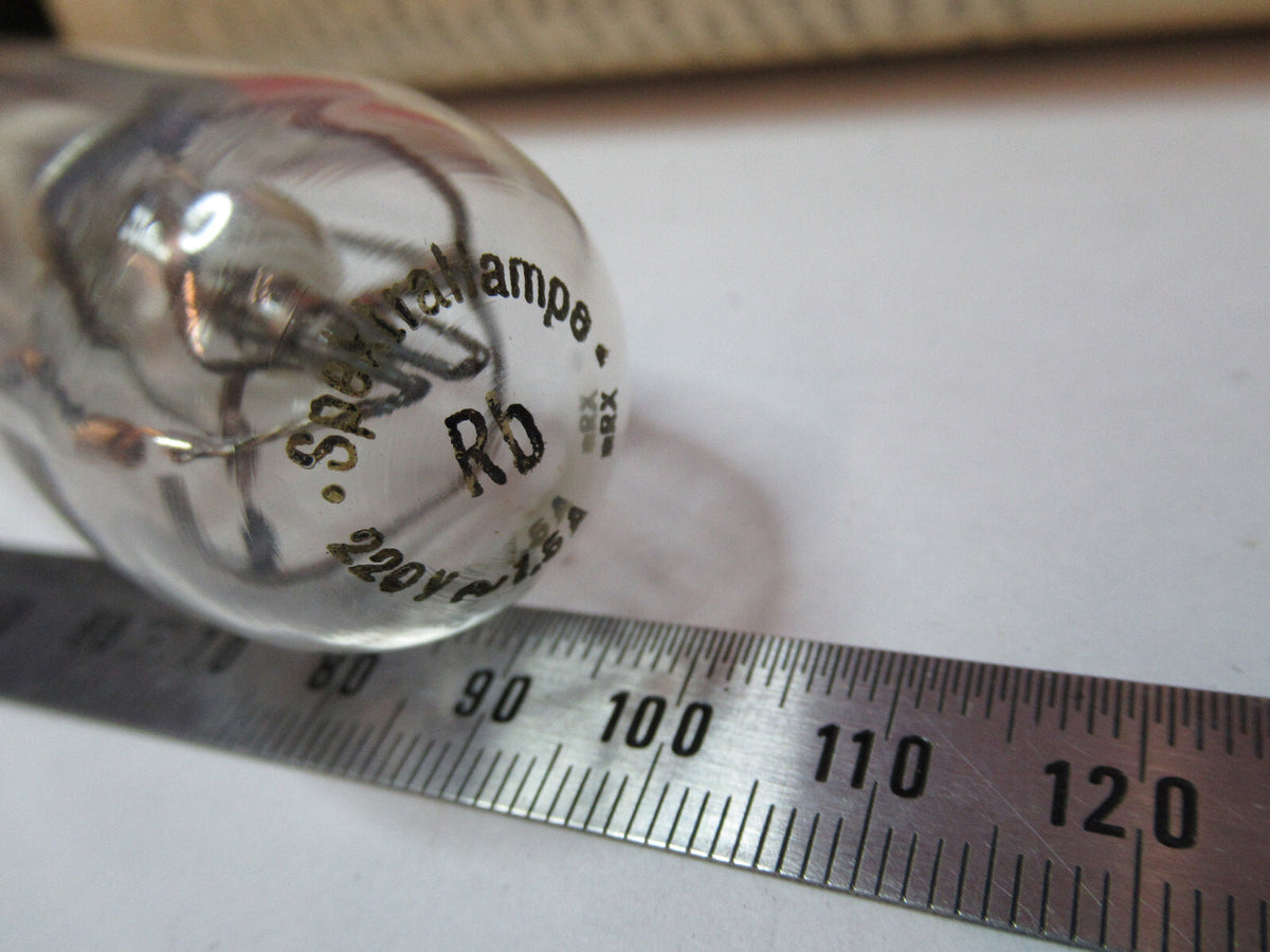 OPTICAL OSRAM GERMANY Rb RUBIDIUM SPECTRAL LAMP OPTICS  AS PICTURED X8-FT-75