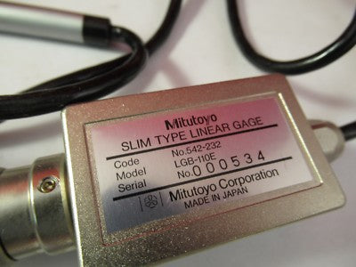 Mitutoyo Japan Slim Linear Gage 542-232 LGB-110E Microscope Part