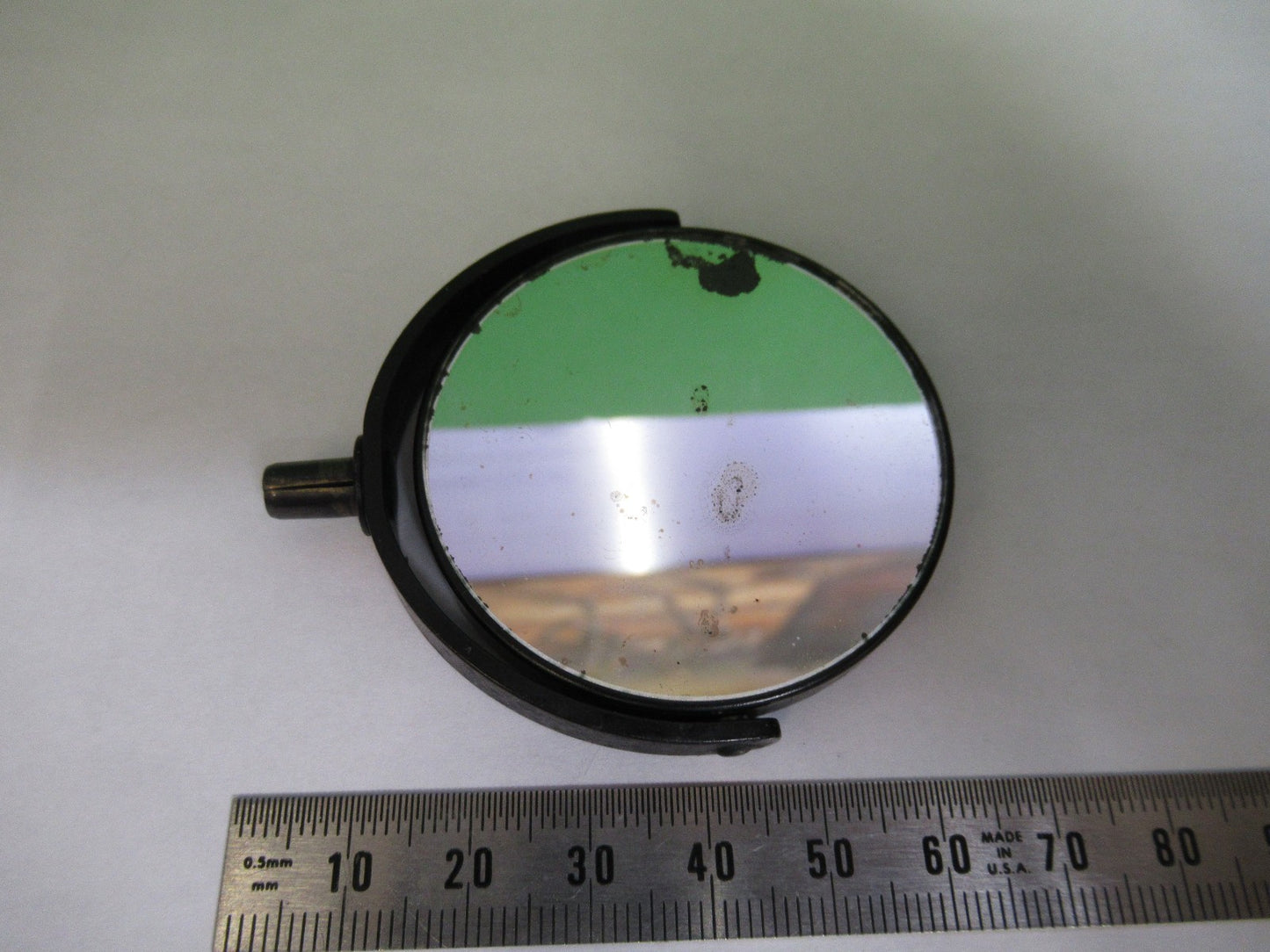 ANTIQUE BAUSCH LOMB MIRROR ASSEMBLY OPTICS MICROSCOPE PART AS PICTURED T4-B-03