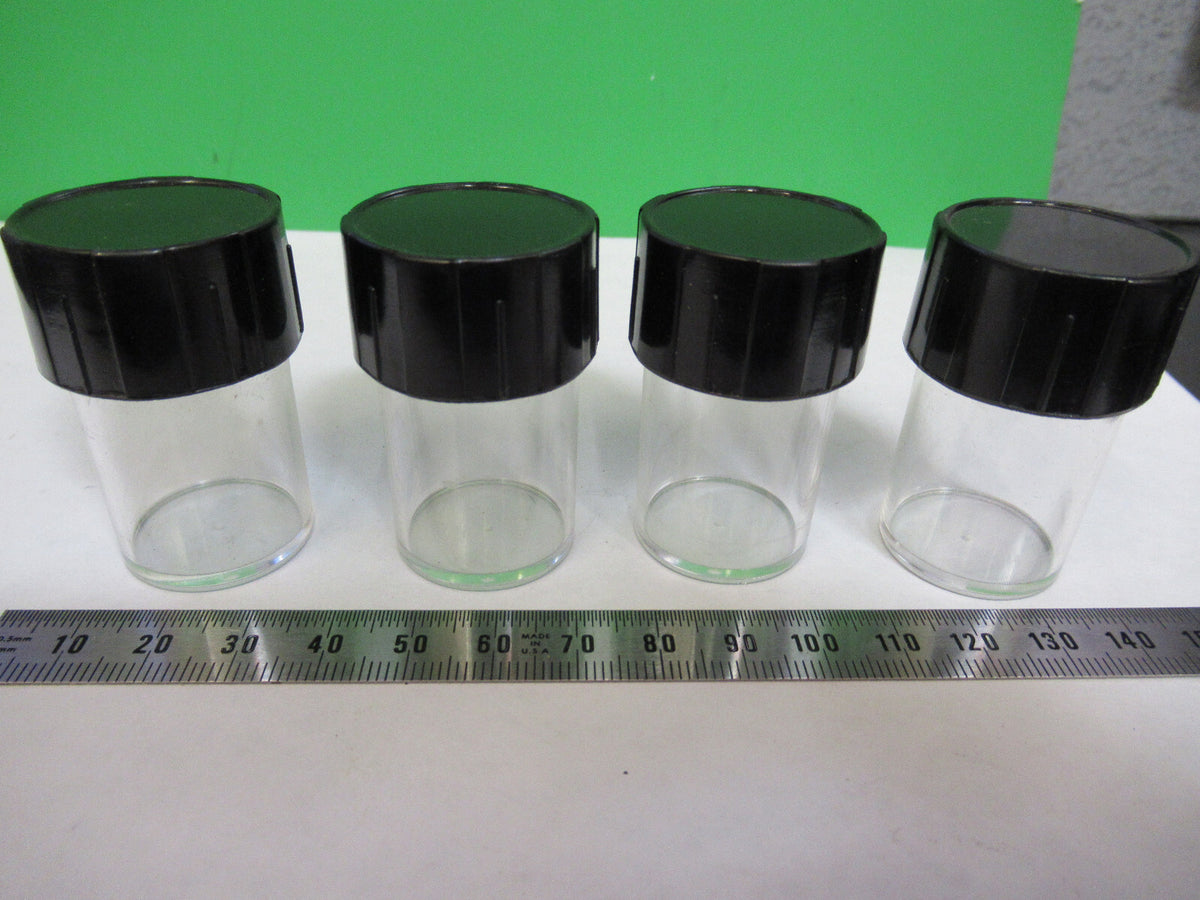 LEITZ LOT EMPTY PLASTIC OBJECTIVE CANISTER MICROSCOPE PART AS PICTURED X4-A-48