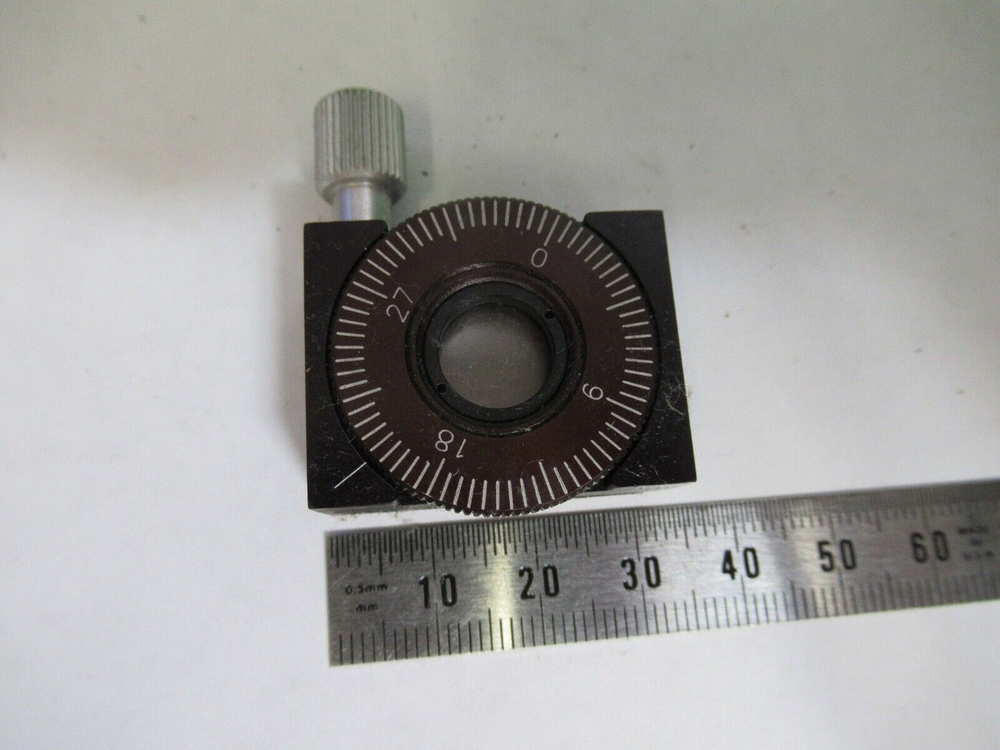OPTICAL NEWPORT ROTABLE LENS HOLDER ASSEMBLY LASER OPTICS  AS PICTURED W1-B-12