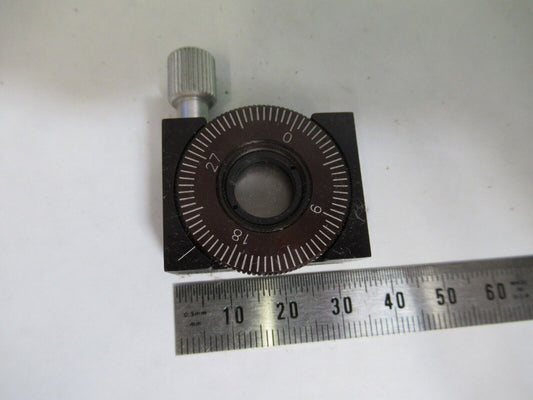 OPTICAL NEWPORT ROTABLE LENS HOLDER ASSEMBLY LASER OPTICS  AS PICTURED W1-B-12