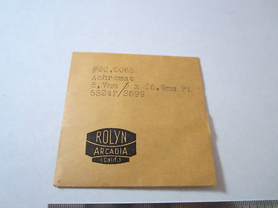 Optical Lens Achromat 5.7mm Diameter Focal Length 26.9mm Laser Optics