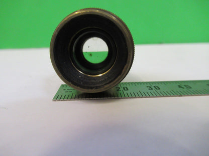 ANTIQUE BRASS OBJECTIVE LENS OPTIC UK LONDON MICROSCOPE PART AS PICTURED Y3-B-07
