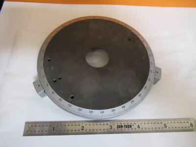 LEITZ WEZTLAR POLARIZATION STAGE ROTABLE TABLE MICROSCOPE AS PICTURED &A3-B-02