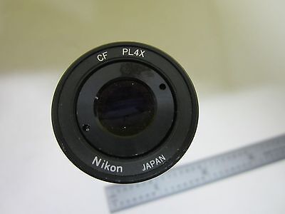 MIKROSKOP TEIL NIKON JAPAN Okular CF PL 4X OPTIK WIE BESEHEN BIN#T6-13