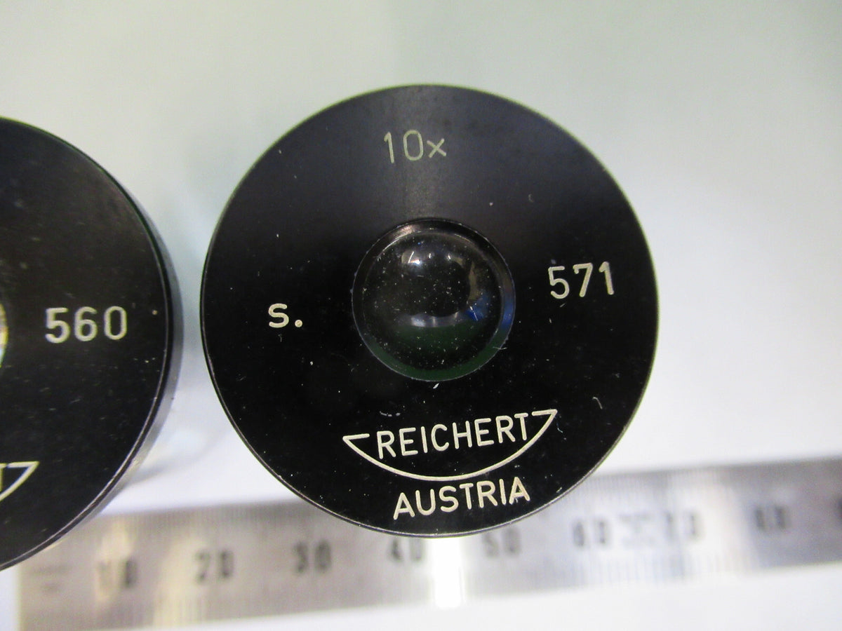 Reichert Austria Eyepiece 10X Pair Optics Microscope Part