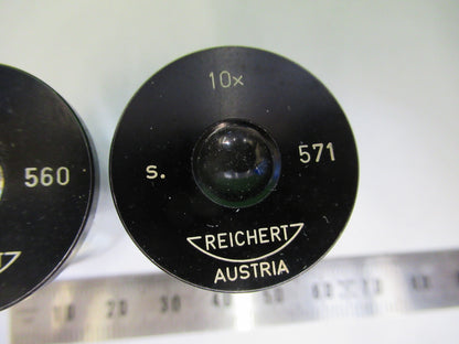 Reichert Austria Eyepiece 10X Pair Optics Microscope Part