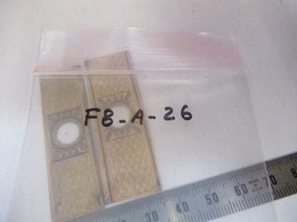 ANTIQUE VICTORIAN PREPARED SLIDE PAIR LONDON MICROSCOPE PART AS PICTURED F8-A-26