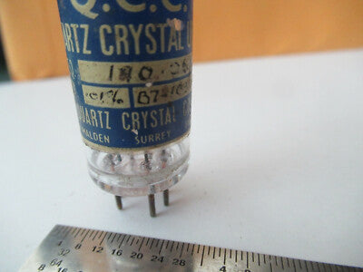 QUARTZ CRYSTAL FREQUENCY CONTROL Q.C.C. UK GLASS PACKAGE AS PICTURED &F2-A-91
