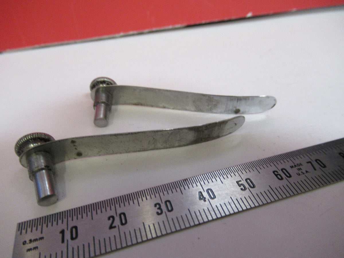 Bausch & Lomb Pair of Clips Antique Microscope Part