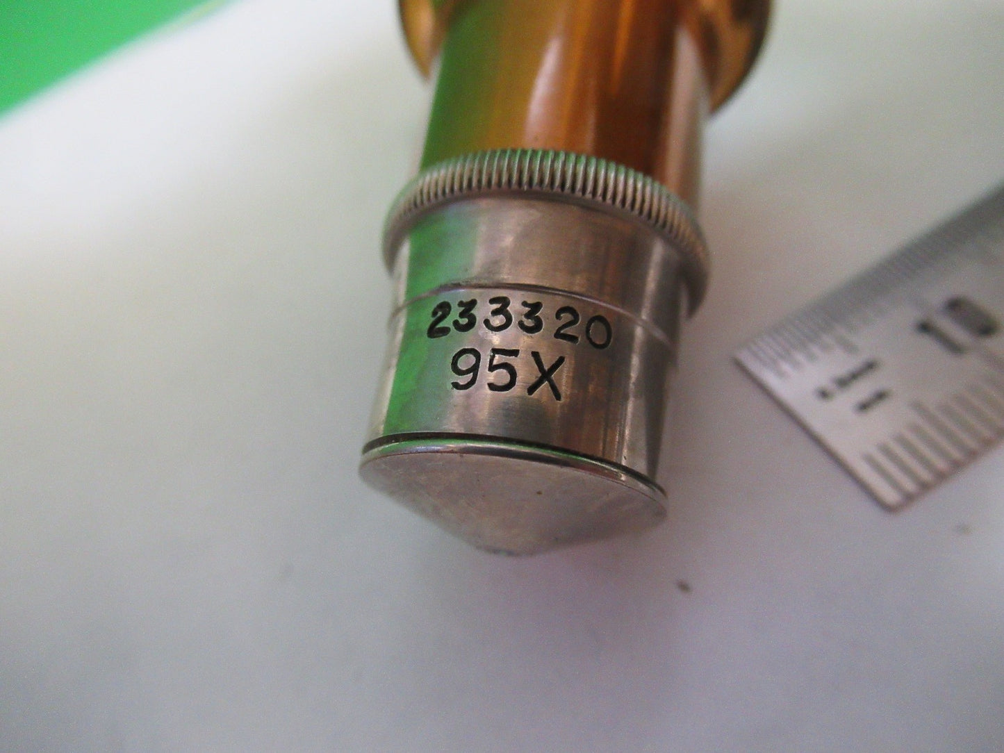 ANTIQUE SPENCER OPTICS AO OBJECTIVE 95X LENS MICROSCOPE PART AS PICTURED T5-A-73