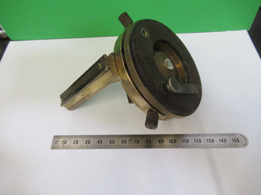 Antique Brass Bausch & Lomb Stage Table Pol Microscope Part