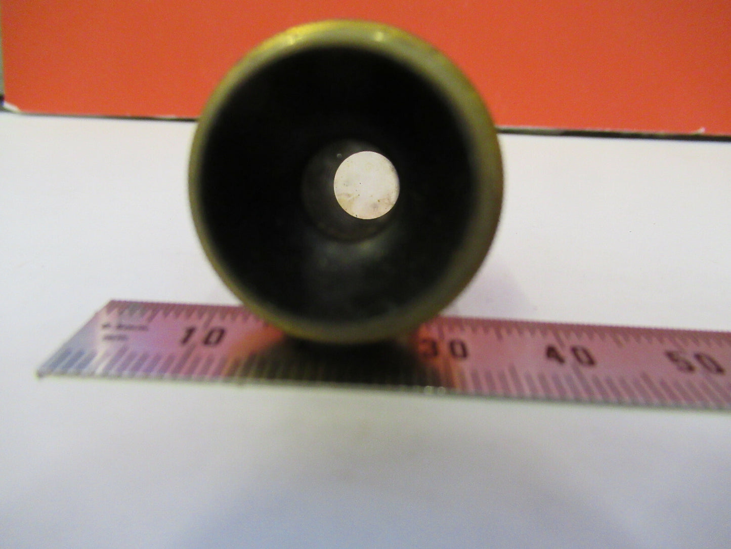 ANTIQUE BRASS BAUSCH LOMB OBJECTIVE 10X MICROSCOPE PART AS PICTURED &Q4-A-32