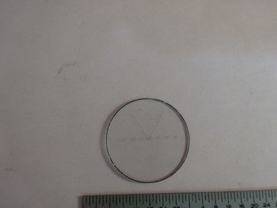 RETICLE MICROSCOPE PART OPTICS OPTICAL PART AS IS &AQ-A-02
