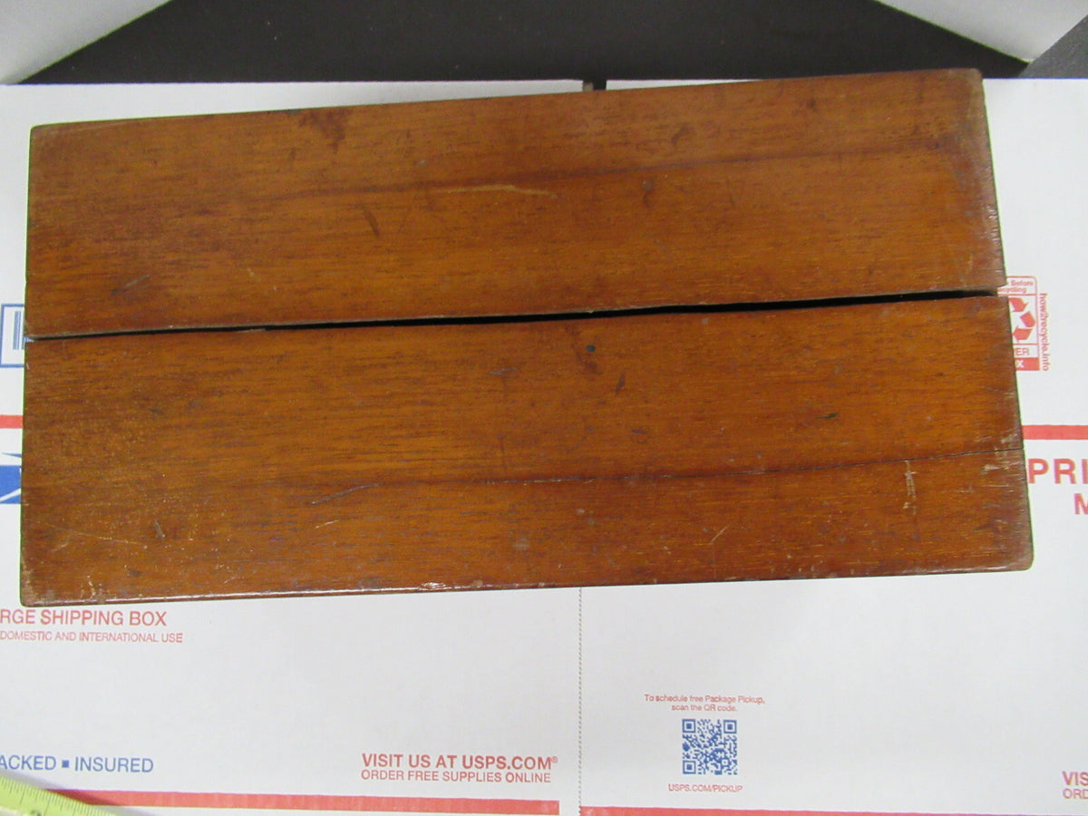 EMPTY BECK UK WOOD CABINET ANTIQUE MICROSCOPE PART AS PICTURED #TB-3