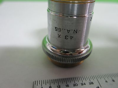 MICROSCOPE PART OBJECTIVE SPENCER USA 43X OPTICS AS IS BIN#S6-05