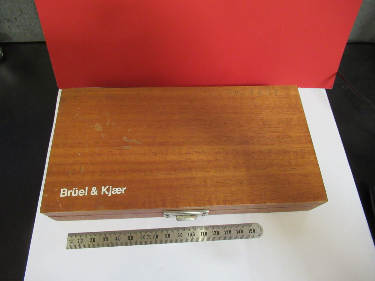 EMPTY WOODEN BOX BRUEL KJAER DENMARK MAHOGANY CASE ACCELEROMETER AS IS  Q2-128