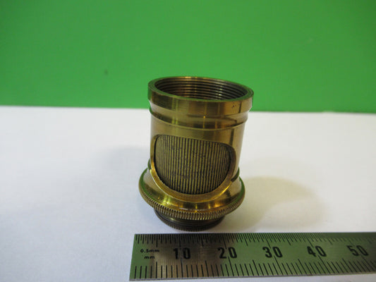 Antique Brass Henry Crouch London Pol Lens Microscope