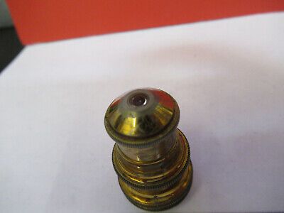 ANTIKES MESSING BAUSCH LOMB OBJEKTIV 4mm MIKROSKOPTEIL WIE ABGEBILDET #F6-B-92 