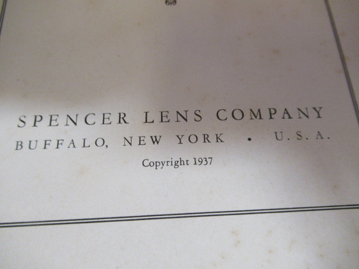 Medicine Booklet 1937 Antique Microscope Part