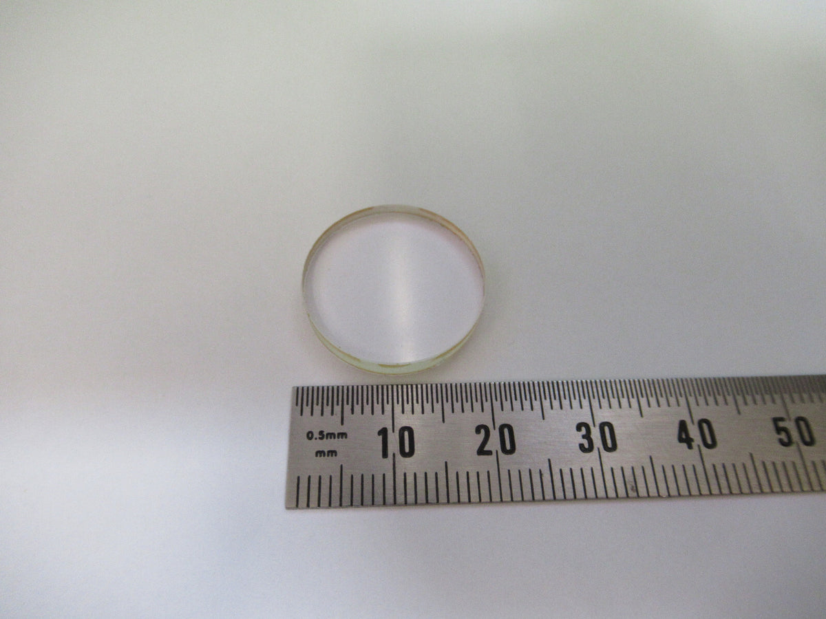 FLAT OPTICAL LENS BK7 GLASS 20mm DIAMETER OPTICS AS PICTURED X4-A-51