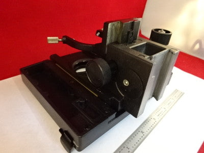 MICROSCOPE PART REICHERT MICROSTAR SPECIMEN TABLE STAGE MICROMETER BIN#L8-A-03