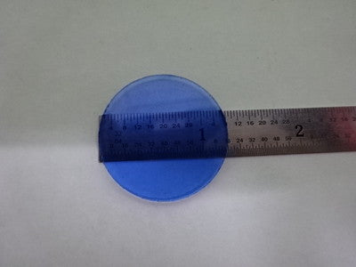 MICROSCOPE PART LEITZ GERMANY GLASS BLUE FILTER OPTICS #F5-B-15