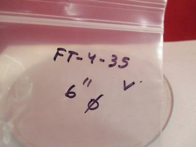 GLASS PLATE 6" DIAMETER STAGE MICROSCOPE PART OPTICS AS PICTURED &FT-4-35