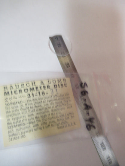 Bausch & Lomb Reticle Micrometer 31-16-31 Microscope Part