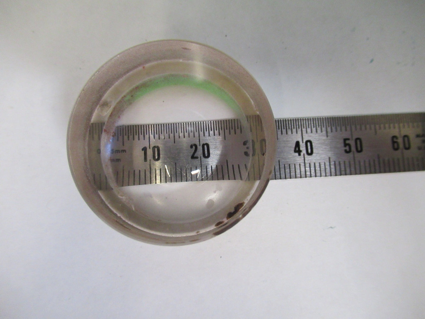 OPTICAL PLANO CONCAVE LENS THICK GLASS MIL SPEC OPTICS AS PICTURED V3-A-19