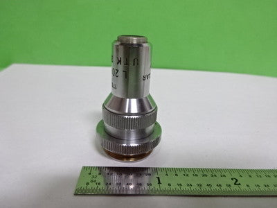 MICROSCOPE PART OBJECTIVE LEITZ GERMANY UTK L20 + IRIS OPTICS AS IS #AF-82