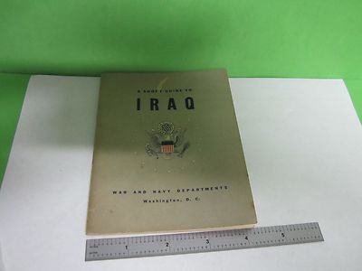 US NAVY BOOKLET IRAQ INFORMATION 1943 COLLECTABLE AS IS BIN#25-14-12