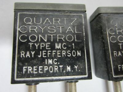 Lot 2 Ea Quartz Crystal MC-1 Frequency Control Vintage
