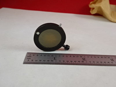 MICROSCOPE PART POLARIZER MOUNTED [burnt center] OPTICS AS IS BIN#P1-C-12