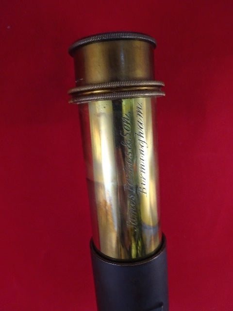 MICROSCOPE ANTIQUE BRASS JAMES PARKES BIRMINGHAM ENGLAND UK OPTICS AS IS #LOB