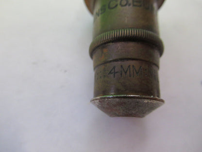 ANTIQUE BRASS BAUSCH LOMB OBJECTIVE 44X MICROSCOPE PART AS PICTURED G8-A-44
