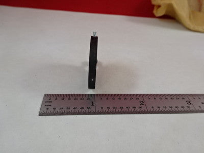 MICROSCOPE PART POLARIZER MOUNTED [burnt center] OPTICS AS IS BIN#P1-C-12