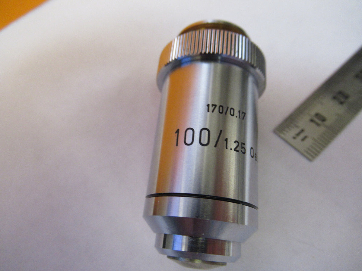 LEITZ WETZLAR 100X /170 OBJECTIVE LENS OPTIC MICROSCOPE PART AS PICTURED Y3-A-87