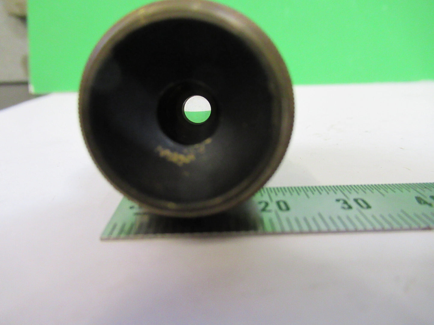 BAUSCH LOMB 4mm ANTIQUE BRASS OBJECTIVE LENS MICROSCOPE PART AS PICTURED F4-B-31