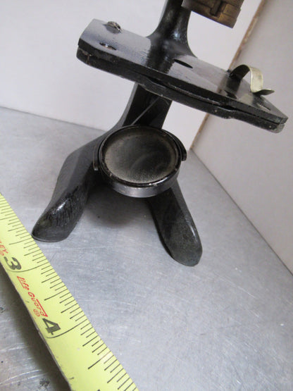 ANTIQUE BRASS MINIATURE PERFEKT RARE GERMAN MICROSCOPE AS PICTURED LOB