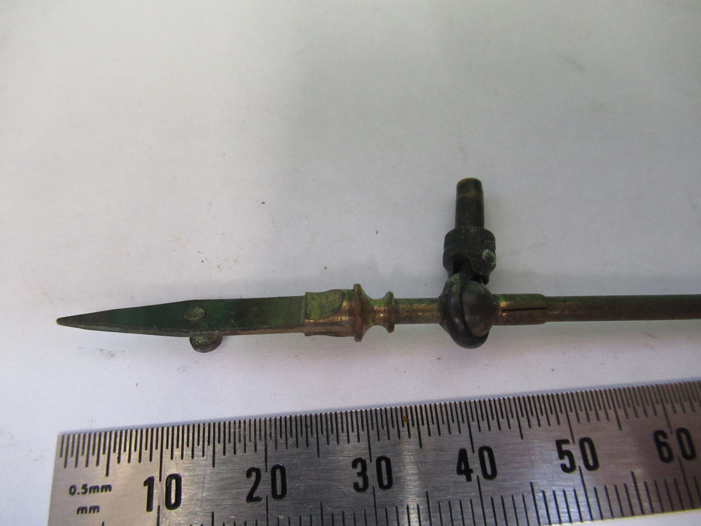 ANTIQUE BRASS ENGLAND RJ BECK SAMPLE HOLDER MICROSCOPE PART AS PICTURED W4-A-35