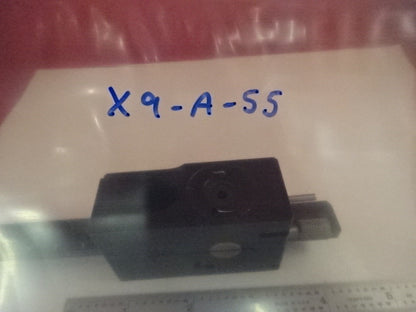 MICROSCOPE PART FILTER SLIDE IRIS DIAPHRAGM LEITZ GERMANY OPTICS AS IS #X9-A-55B